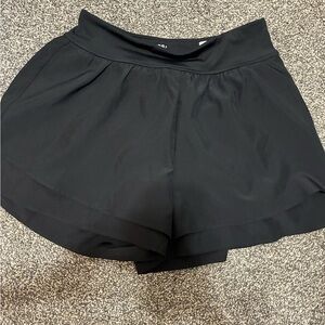 Abercrombie Kids Black Athletic Shorts Relaxed Fit